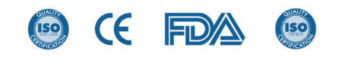 ISO 9001, CE, FDA and ISO 7376/3 certifications